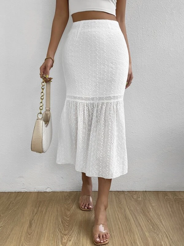 กระโปรง ฉลุลาย ชายเมอร์เมด jj-124