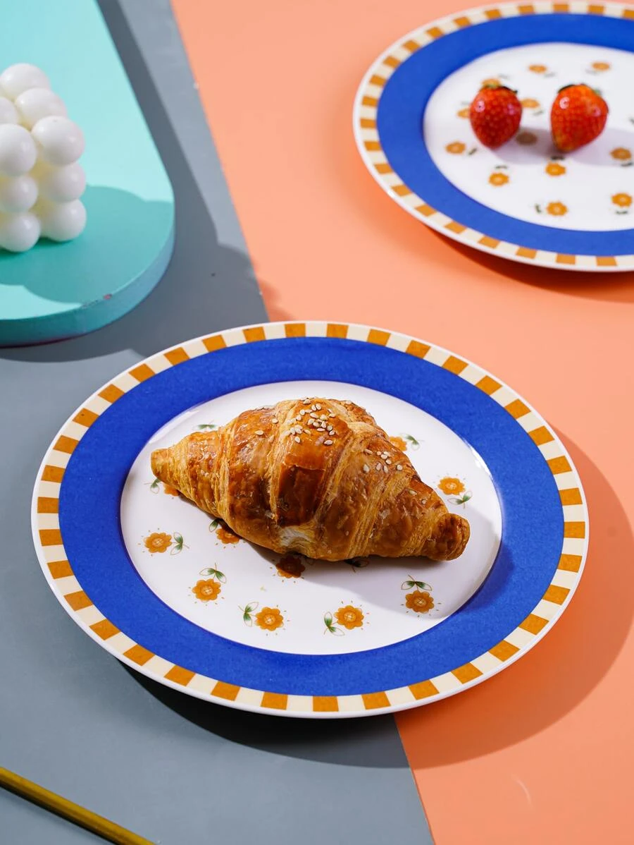 จาน ลาย ดอกไม้ 1 ชิ้น ff-22