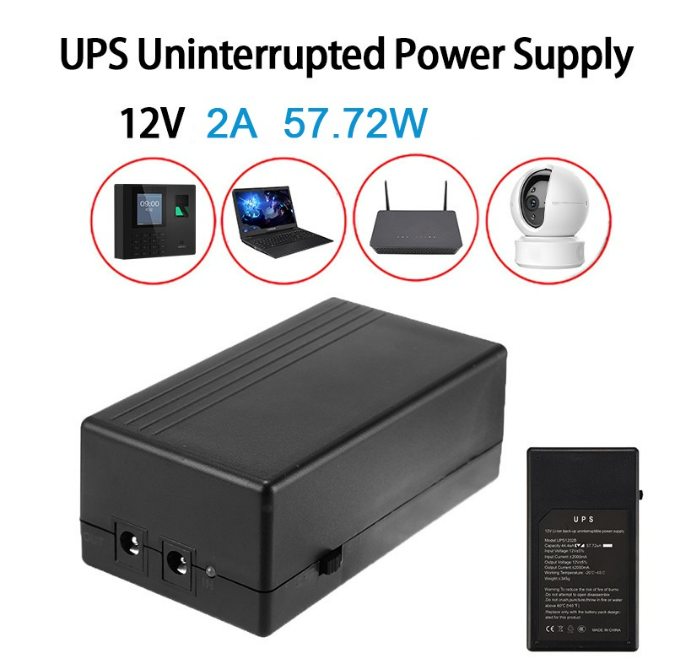ก20 ✜2A 12V 57.72W Security Standby Power Supply UPS Uninterrupted Backup Power Supply Mini Battery For Camera Router