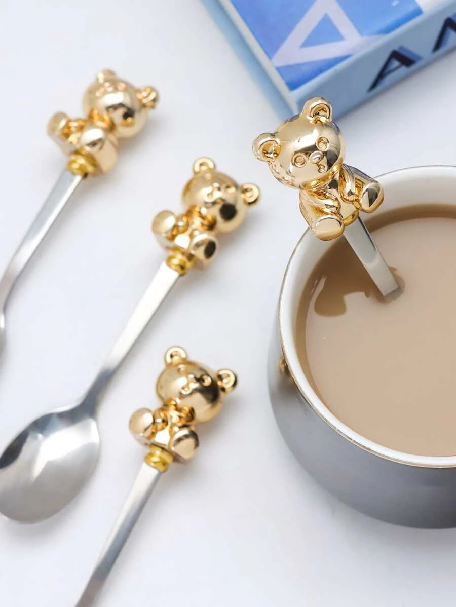 ช้อน 4 ชิ้น ลายหมี  hh-99