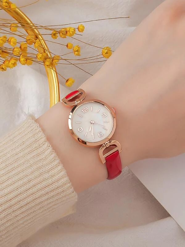 นาฬิกาควอทซ์ ตัวชี้ แบบกลม  น-0123