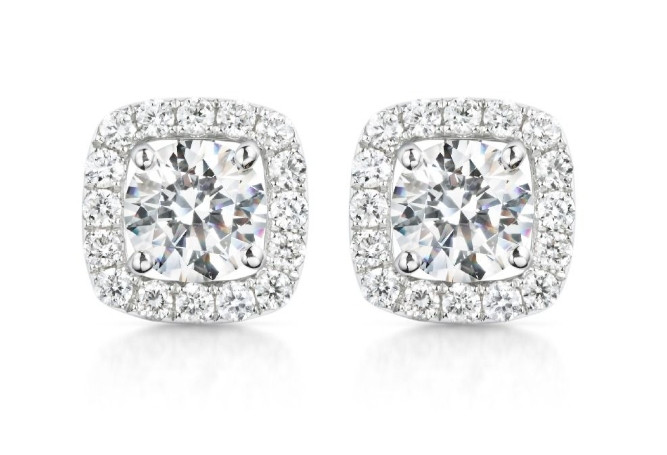 Classic Round Diamond Square Halo Jacket