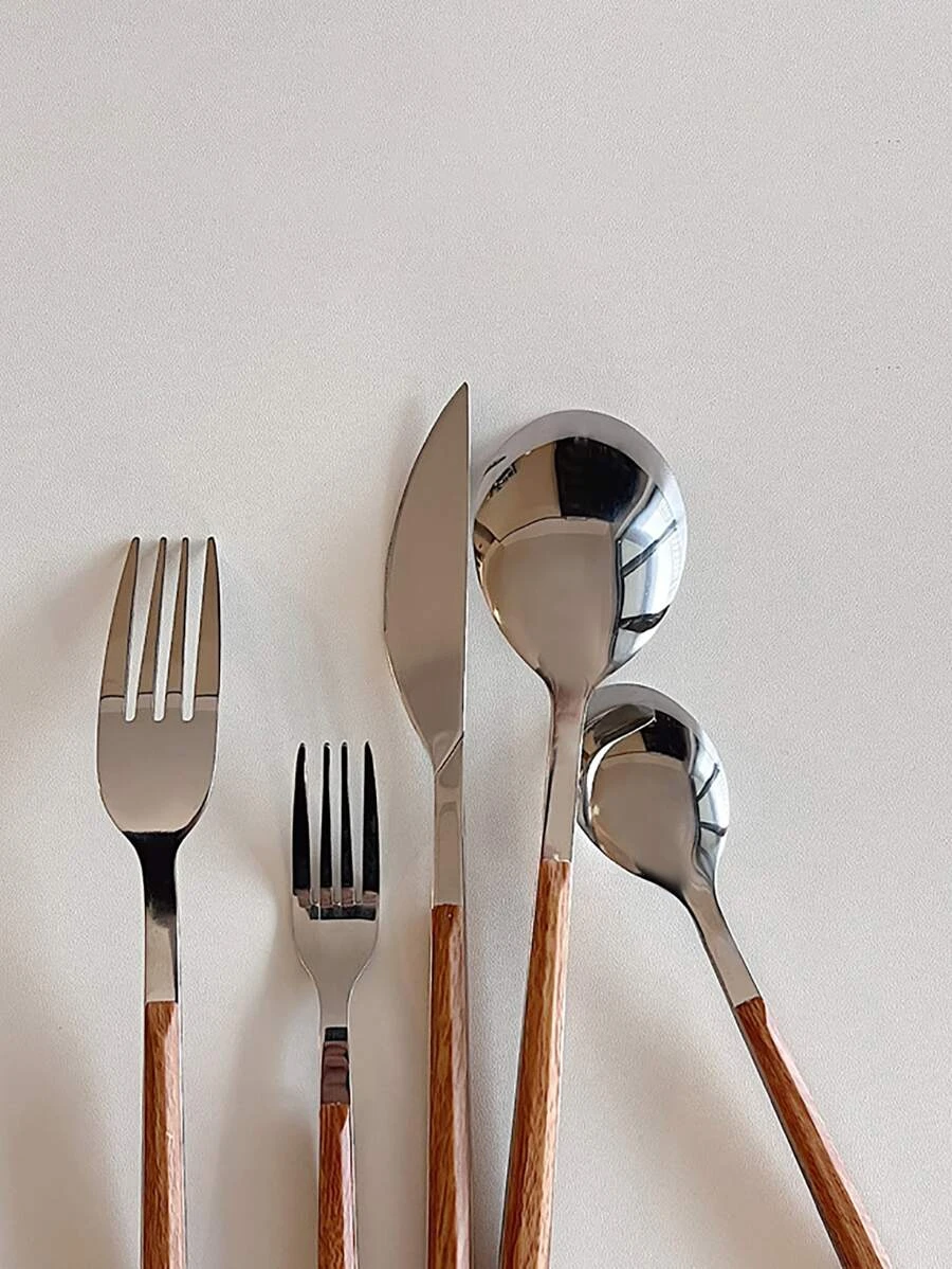 ชุดช้อนส้อม สแตนเลส 5 ชิ้น hh-1