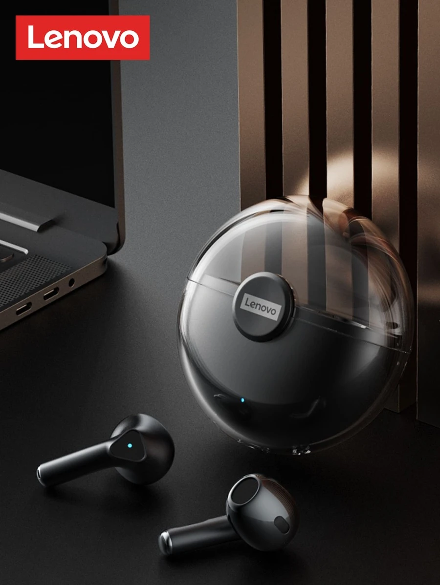 lenovo หูฟังไร้สาย ลดเสียงรบกวน เหมาะกับ Bluetooth  dd-75