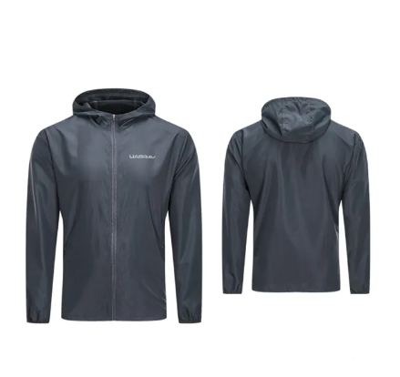 BIG82-เสื้อแจ็คเก็ตออกกำลังกายแขนยาว เสื้อกันแดด กันลม เสื้อมีฮู้ดซิปยาว