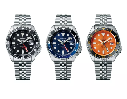 WAT79-นาฬิกา The New Seiko 5 GMT Series รุ่น SSK001, SSK003, SSK005 ของแท้ ประกันศูนย์ 1 ปี