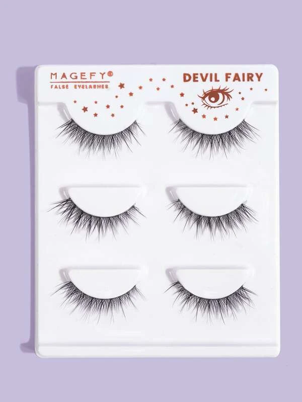 ขนตาปลอม แบบเต็มแถบ แยกออกจากกัน 3 คู่ h-7