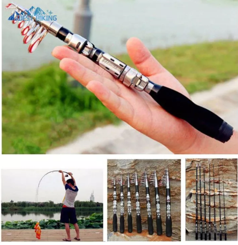 DK39-คันเบ็ดตกปลาขนาดมินิ1ม.-2.1ม.,ญ่แบบพก,ชุดเครื่องมือตกปลาขนาดเล็กยาวFRP คันเบ็ดตกปลาในแม่น้ำทะเลสาบ