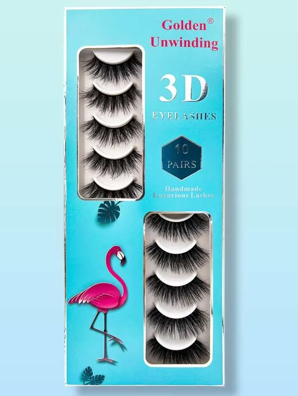 ขนตาปลอม แบบเต็มแถบ หนาแน่น 10 คู่ g-67