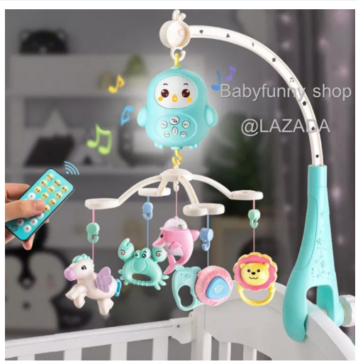 TOY14-โมบายเด็กอ่อน โมบายกล่อมนอน โมบายดรีมไลท์ โมบายติดเตียง มีรีโมท