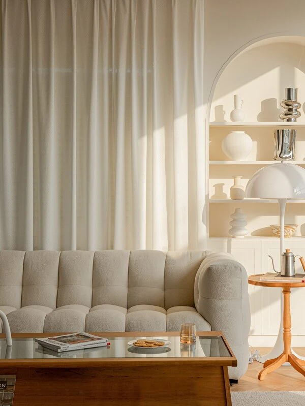 ผ้าม่าน ผ้าโปร่ง สีพื้น  0049