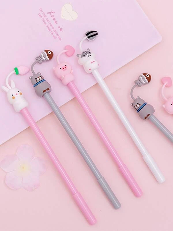 ปากกาเจล ตกแต่ง การ์ตูนสัตว์ สุ่ม 1 ชิ้น s-22