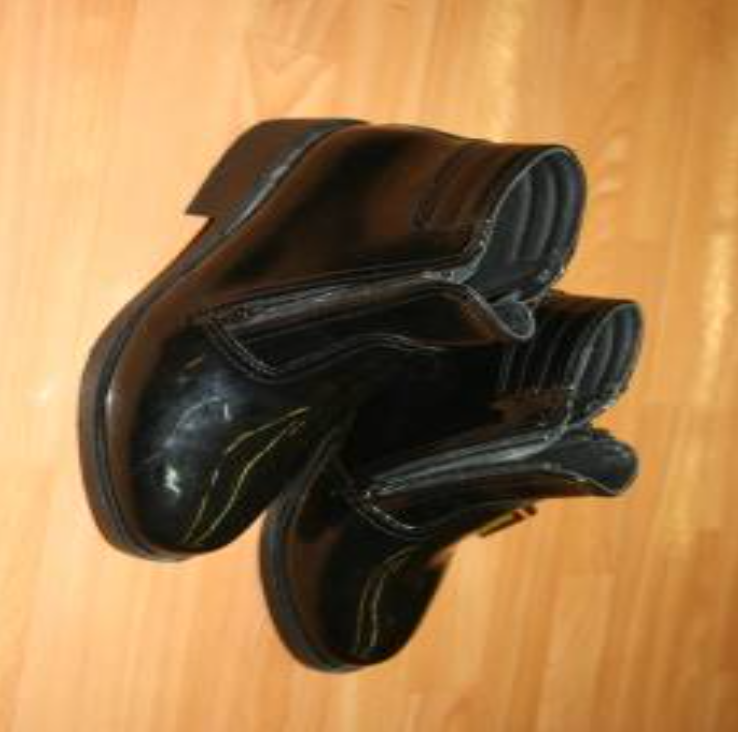 MAN26-รองเท้าหนังแก้ว คัชชูผู้ชาย สีดำ หนังแก้ว หุ้มข้อ มีซืปรูดด้านข้าง ใส่ทำงานของ ตำรวจ รปภ