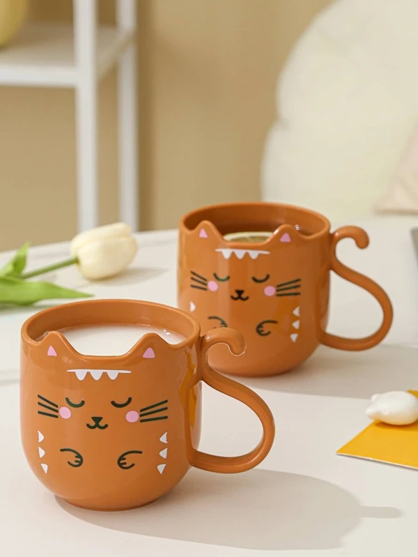 แก้วมัค ลาย การ์ตูน แมว 1 ชิ้น oo-91