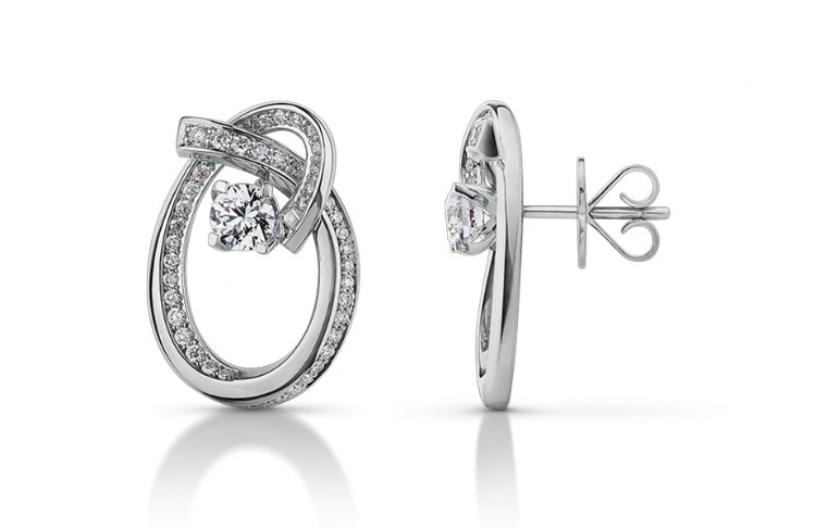 Infini Earrings Large with diamonds