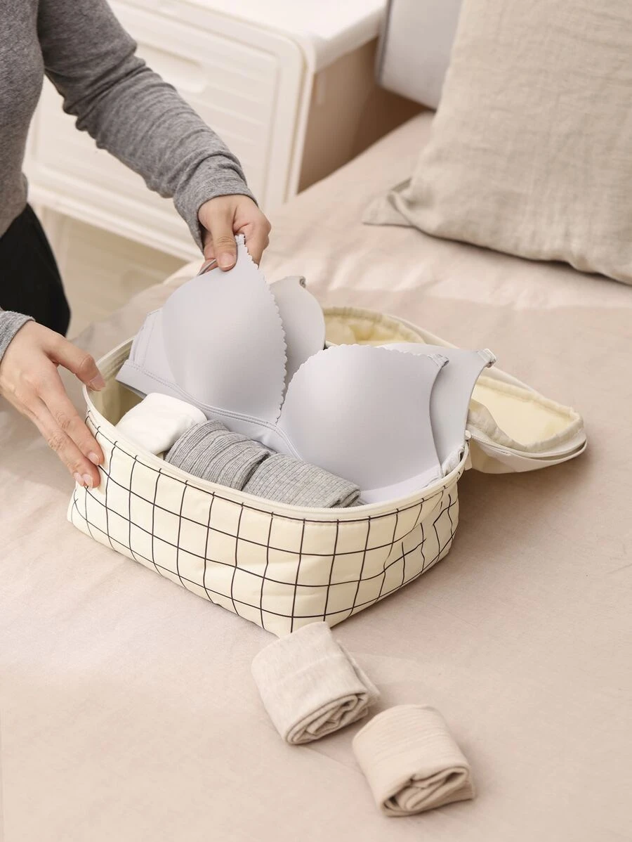 กระเป๋าใส่ชุดชั้นใน 1 ชิ้น ลายแพลต gg-32