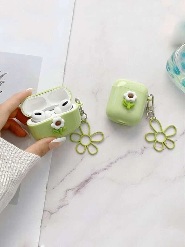 เคส เหมาะกับ Airpods ตกแต่ง ดอกไม้ 3D e-73