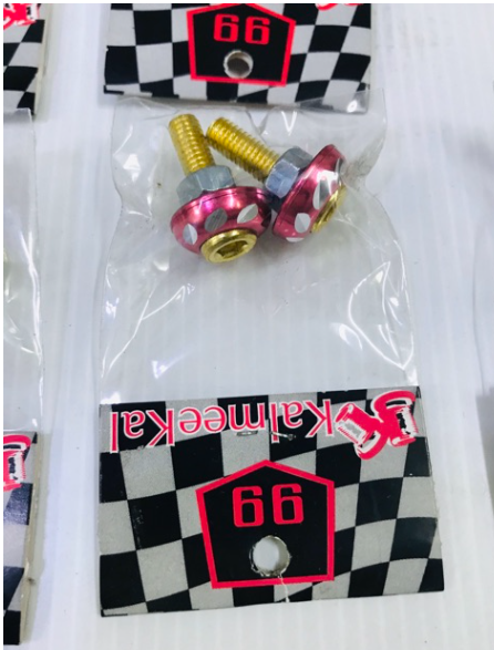 MW212-น็อตซาลาเปากัดลาย / แหวนสีสะท้อนแสง / ราคาต่อ 2 ตัว