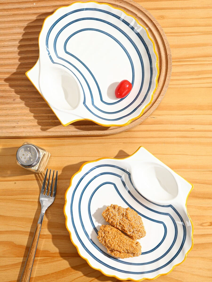 จาน ออกแบบ เปลือกหอย 1 ชิ้น ff-36