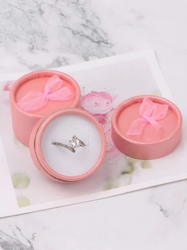 กล่องเก็บแหวน ตกแต่ง โบว์ 1 ชิ้น  i-80