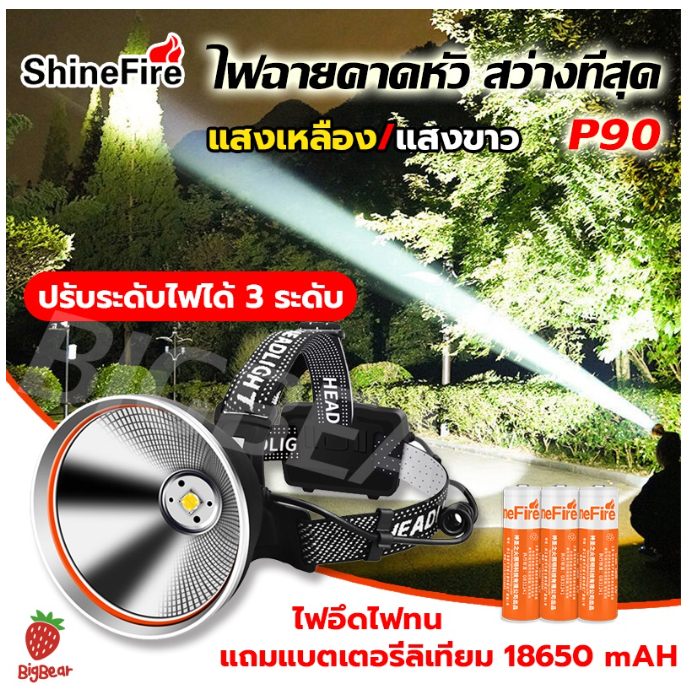 M-38 ไฟฉายคาดหัว แท้(แสงสีเหลือง/สีขาว)แบบชาร์จได้ USB ไฟคาดหัว กันน้ำ ทนทาน ไฟคาดหัวแรงสูง ไฟส่องกบคาดหัว ไฟฉายคาดหัวแรงสูง