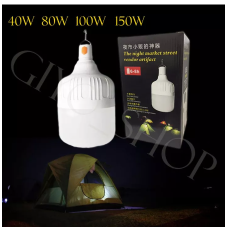 ROB87-ไฟตั้งแคมป์ เดินป่า หลอดไฟแคมป์ปิ้ง พกพาสะดวก ชาร์จแบบUSBไฟบ้าน หลอดไฟ LED 40W /80W / 100W / 150W /