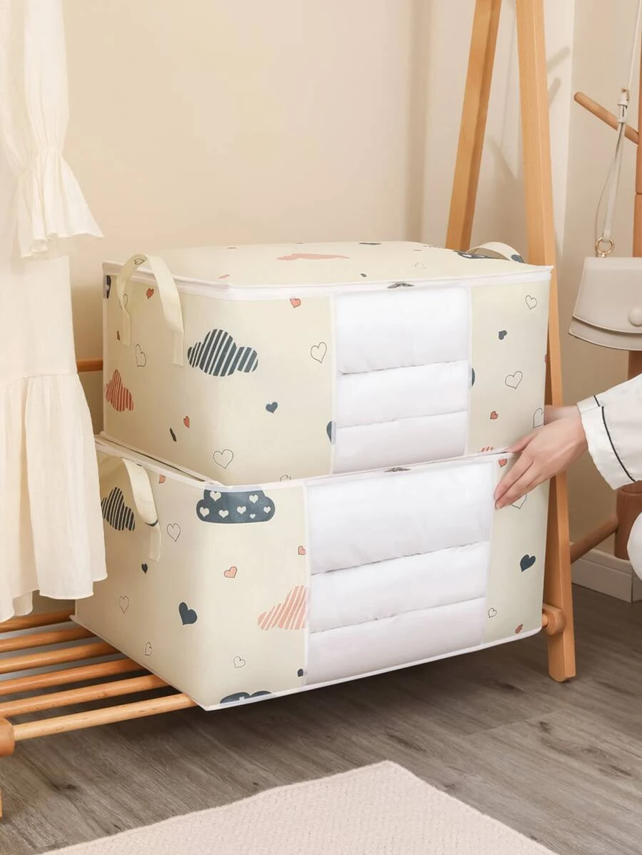 กระเป๋าเก็บผ้านวม ลาย เมฆ 1 ชิ้น gg-16