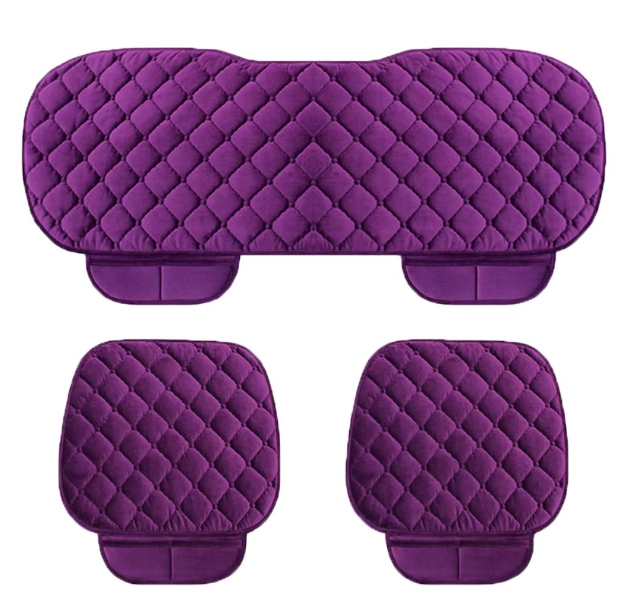 GX44-เบาะรองนั่งในรถยนต์ ที่รองเบาะ ที่หุ้มเบาะ เบาะรองนั่ง Car Cushion รุ่น 1711 (สีม่วง) ครบชุด ใช้ได้กับรถยนต์ทุกรุ่น