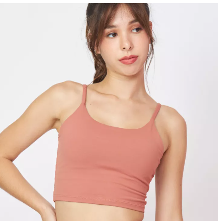 SF12-Luxeflex Cami Crop Top (Amsterdam) - สปอร์ตบราส้มอิฐ / ชุดชั้นในออกกำลังกาย บราไขว้หลัง