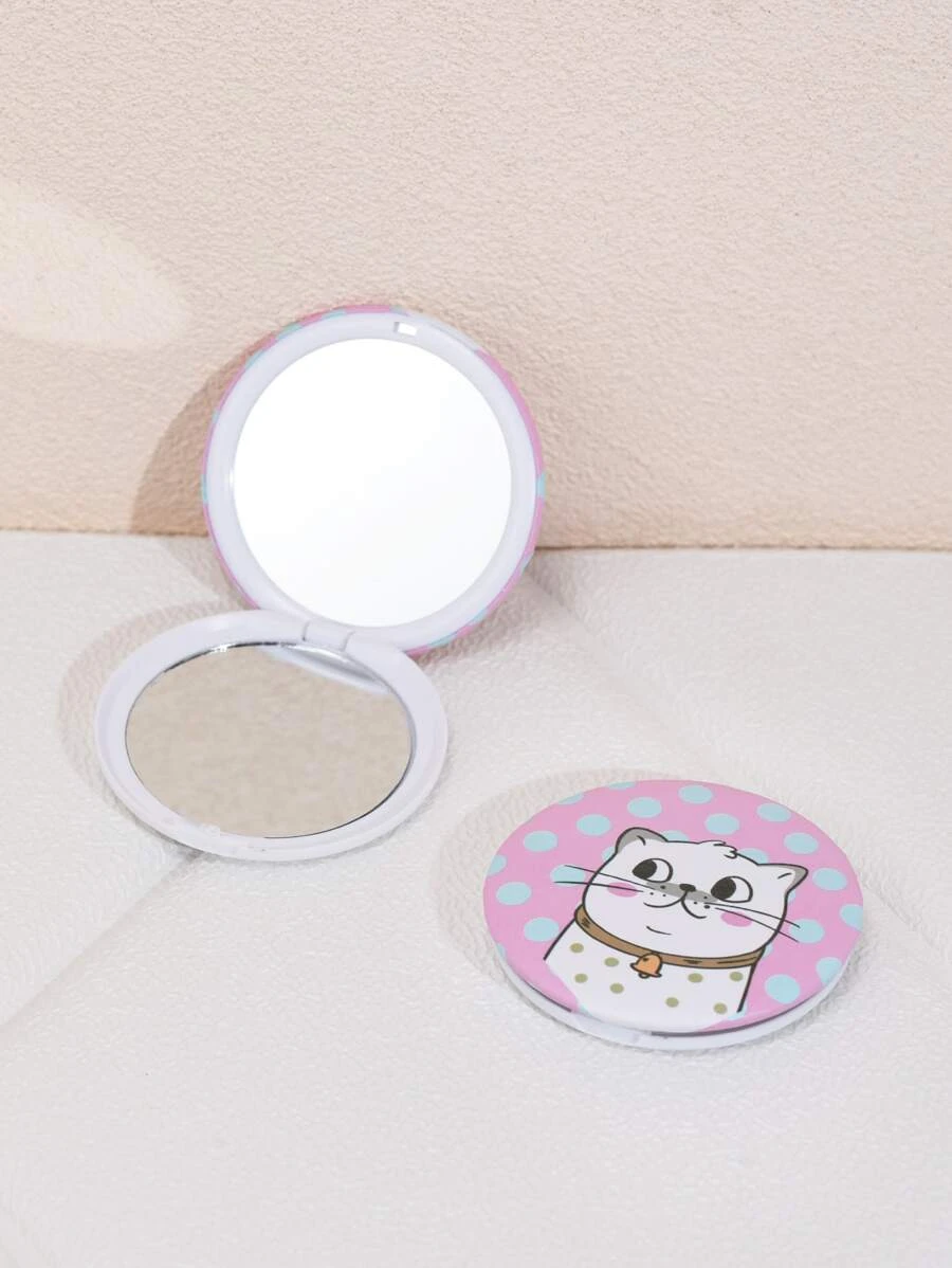 กระจก 1 ชิ้น ลายจุด และ ลายการ์ตูน พับได้  k-71