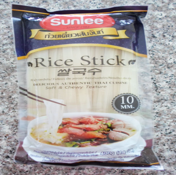 FD74-ก๋วยเตี๋ยวเส้นจันซันลี10มม. Rice Stick (400g)