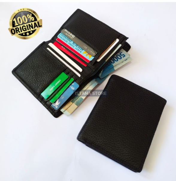 RAY69-กระเป๋าสตางค์หนังแท้ แบบพับได้ สําหรับผู้ชาย