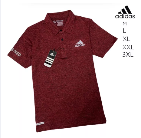 FJ11-เสื้อโปโลคอปกผ้ายึดAdi เสื้อโปโลแขนสั้นชาย เสื้อคอปกแขนสั้นชาย หญิง สวมใส่สบาย เสื้อแฟชั่น