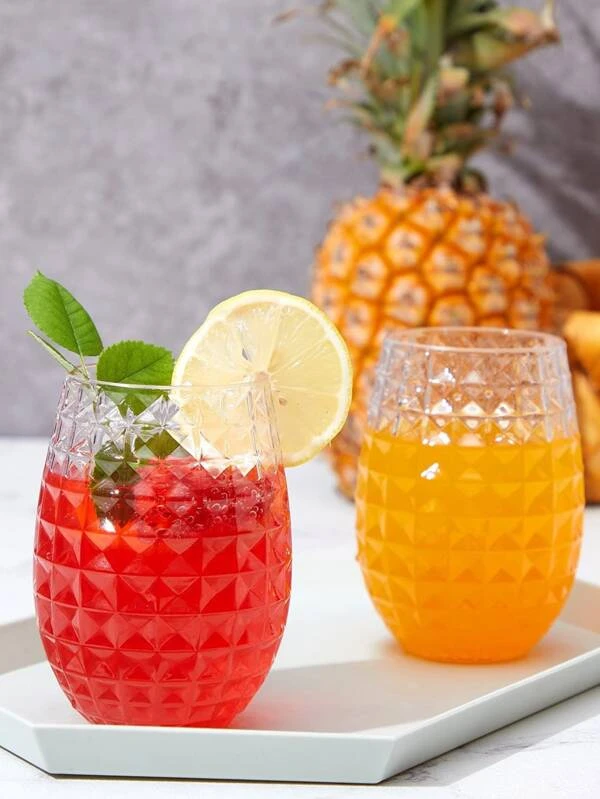 ถ้วย 1 ชิ้น 350ml มีเท็กซ์เจอร์ สีใส  oo-61