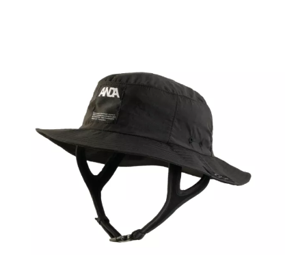 VA09-BLACK V ACTIVEWEAR x ANDAMAN SURF HAT หมวกใส่เล่นเซิร์ฟ มีสายรัดคาง สีดำ