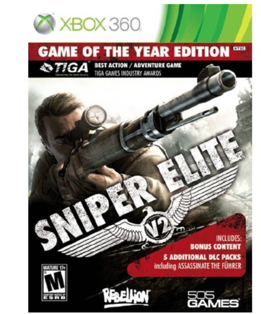 GA45-Sniper Elite V2 Game of The Year Edition xbox360 เลือกโซนPAL/NTSC-U แผ่นเกมXbox360 แผ่นไรท์สำหรับเครื่องที่แปลงแล้ว