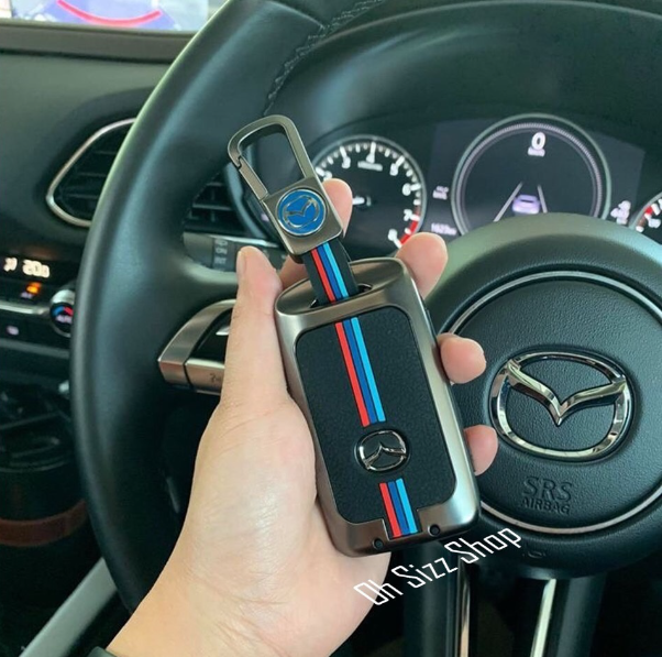 K94-เคสกุญแจรีโมทรถยนต์ Mazda ออกแบบให้เข้ารูปพอดีดูสวยงาม ทำด้วยวัสดุคุณภาพด้วย Alloy Smart Key 2 และ 3 ปุ่มใส่ได้