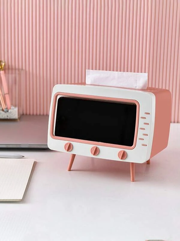 กล่องทิชชู่ พลาสติก เนื้อเยื่อ จัดเก็บ สร้างสรรค์ ออกแบบ ทีวี สำหรับ บ้าน 1 ชิ้น  nn -29