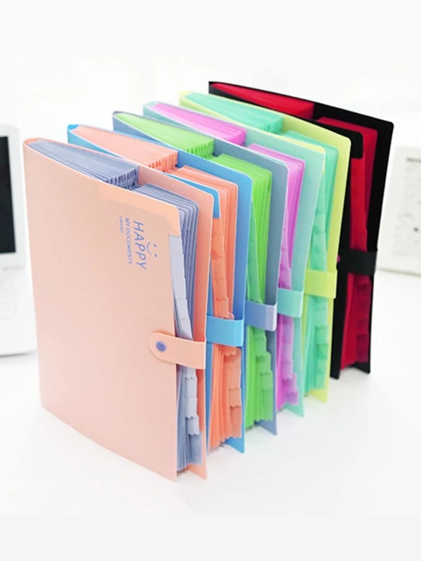 แฟ้มเอกสาร 1 ชิ้น A4 ลายตัวอักษร หลากสี f-96