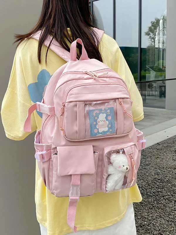 กระเป๋าเป้สะพายหลัง กระเป๋าธรรมดา ด้านหน้า  ll-80