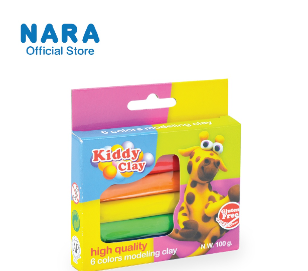 TOY93-NARA Modelling Clay ดินน้ำมันไร้สารพิษแบบกล่อง 6 สี (ขนาด 100 กรัม) *เลือกแบบ*