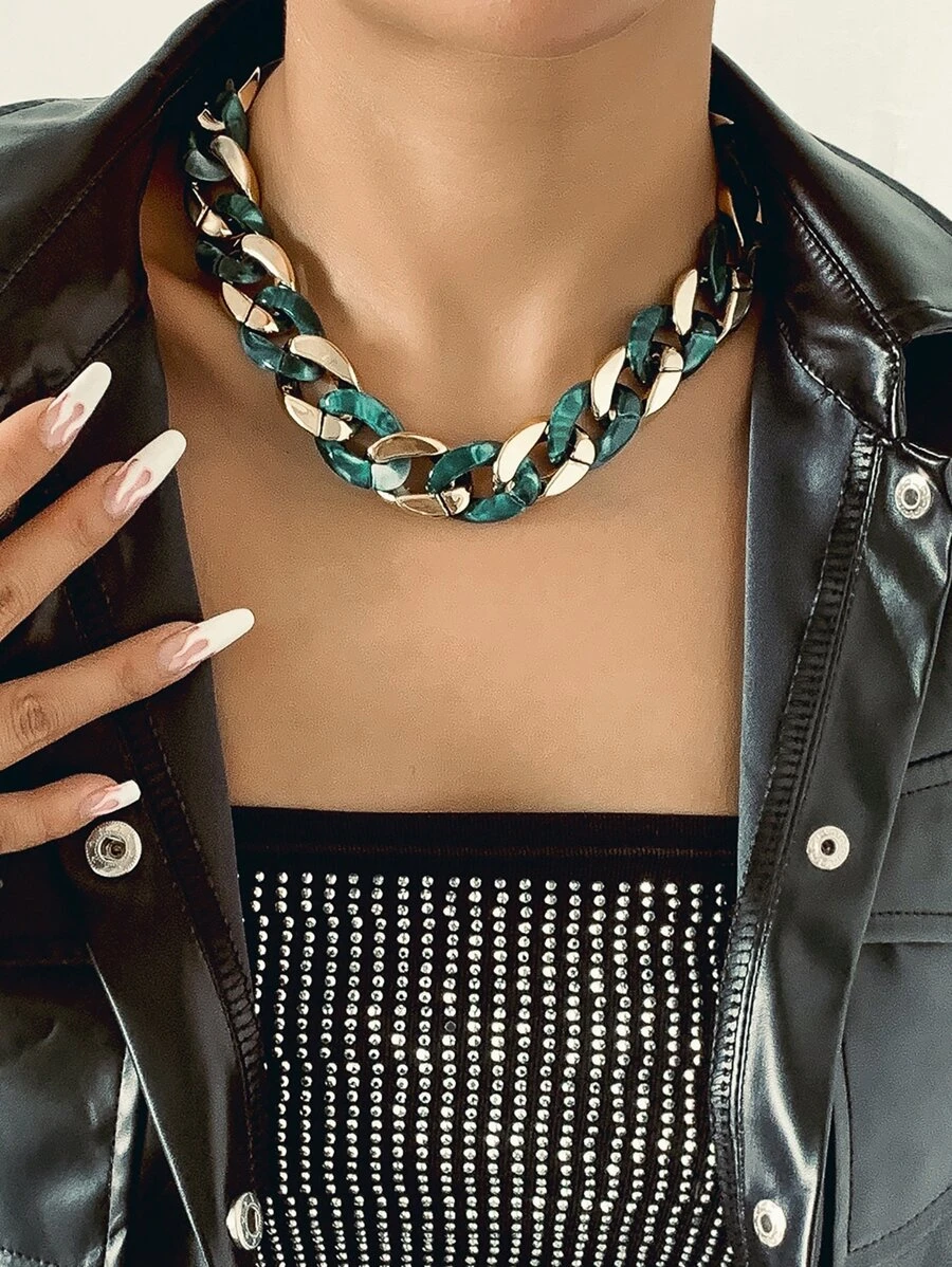 สร้อยคอโซ่ สองสี kk-59