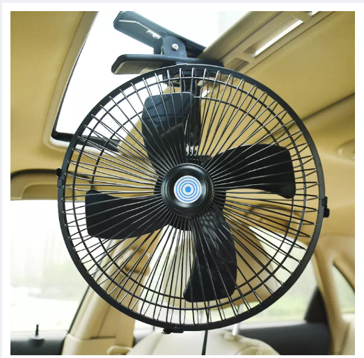 JIM28-พัดลมในรถยนต์รถรถบรรทุกขนาดใหญ่พัดลมไฟฟ้ารถ24v Wind Power เครื่องทำความเย็นเขย่าหัวพัดลม MMK104