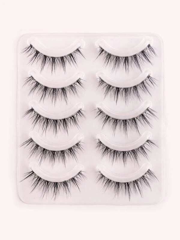 ขนตาปลอม ลายตาแมว 5 คู่ h-3