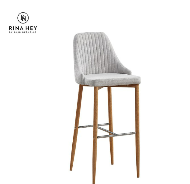 (H-009) RINA HEY เก้าอี้ เก้าอี้บาร์ KIRA –สี ครีม/ธรรมชาติ