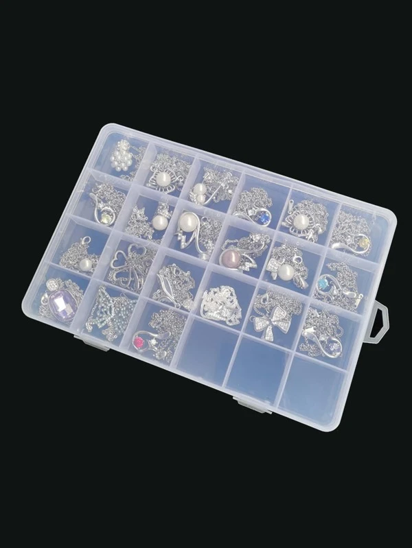 กล่องเก็บเครื่องประดับ 24 กริด โปร่งใส 1 ชิ้น  i-23