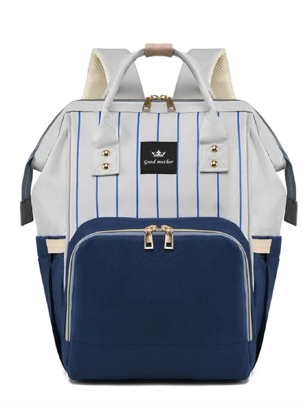 กระเป๋าเป้ คลาสสิค บล็อคสี แพทช์ ตัวอักษร  ll-112