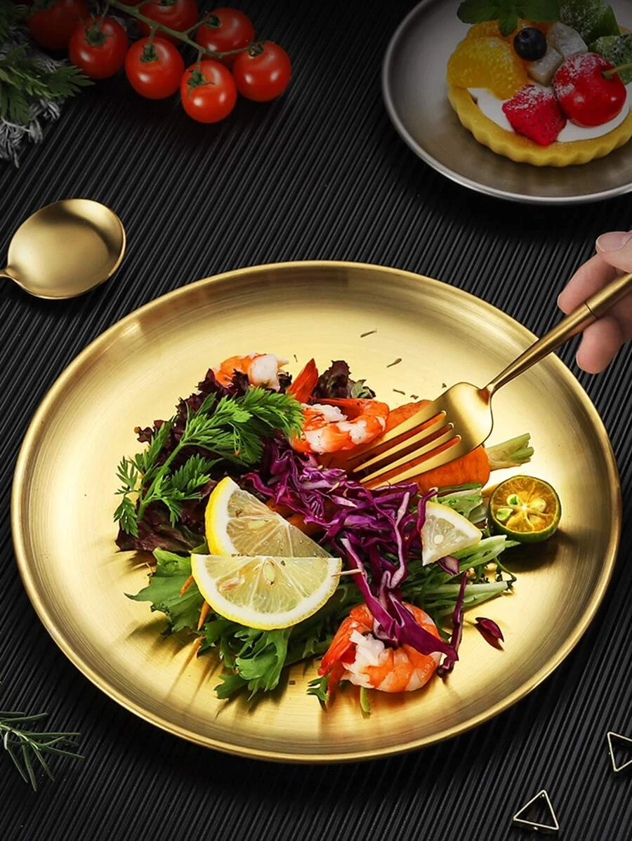 จาน สแตนเลส 1 ชิ้น  ff-64