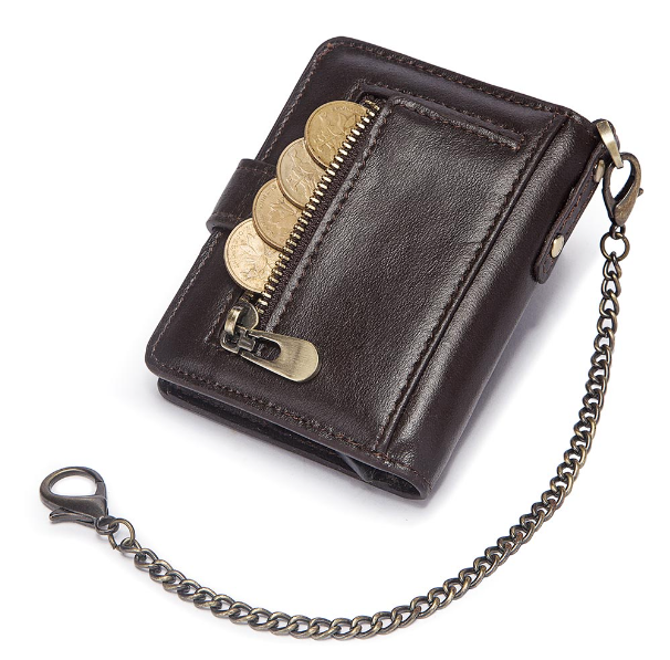 RAY98-Humerpaul RFID กระเป๋าสตางค์หนังแท้มีช่องเสียบการ์ดสำหรับผู้ชาย