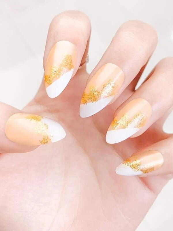 เล็บปลอม ทรงตัด ออมแบร์ 24 ชิ้น และ ตะไบเล็บ 1 ชิ้น และ เทป 1 แผ่น c-69